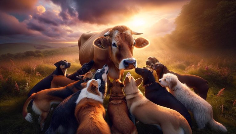 How Haly the Cutest Cow Became Best Buds With Her Pack of Loving Dogs