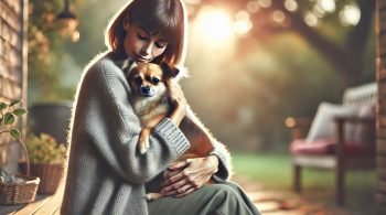 A-candid-image-of-a-woman-cuddling-a-small-dog-symbolizing-compassion-and-resilience.-The-woman-is-seated-outdoors-in-soft-natural-light